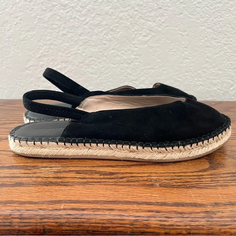 Something Navy Black Suede Espadrille Slingback Espadrilles